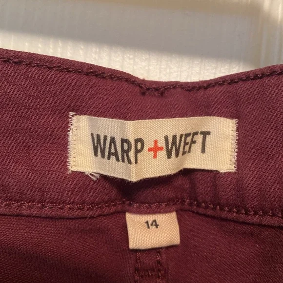 Warp + Weft JFK Wine Capris…size 14 - Picture 5 of 9